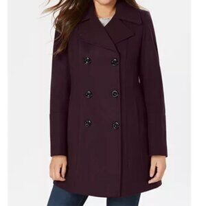 Anne Klein Burgundy Pea Coat